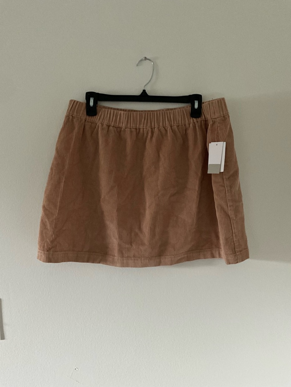 bp Corduroy Elastic-Waist Mini Skirt in Tan